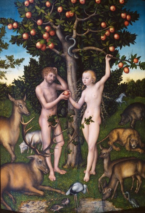 Adam and Eve (Lucas Cranach the Elder, 1526,  Courtauld Institute of Art Gallery, London)