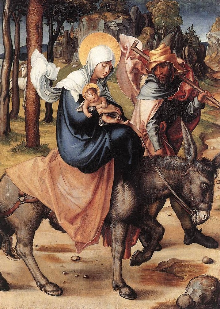 De zeven smarten van de Heilige Maagd - de vlucht naar Egypte (Albrecht Dürer, 1496, Gemäldegalerie, Dresden)