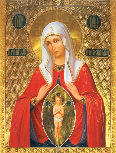 Ikone Gottesmutter die Helferin in der Geburt 