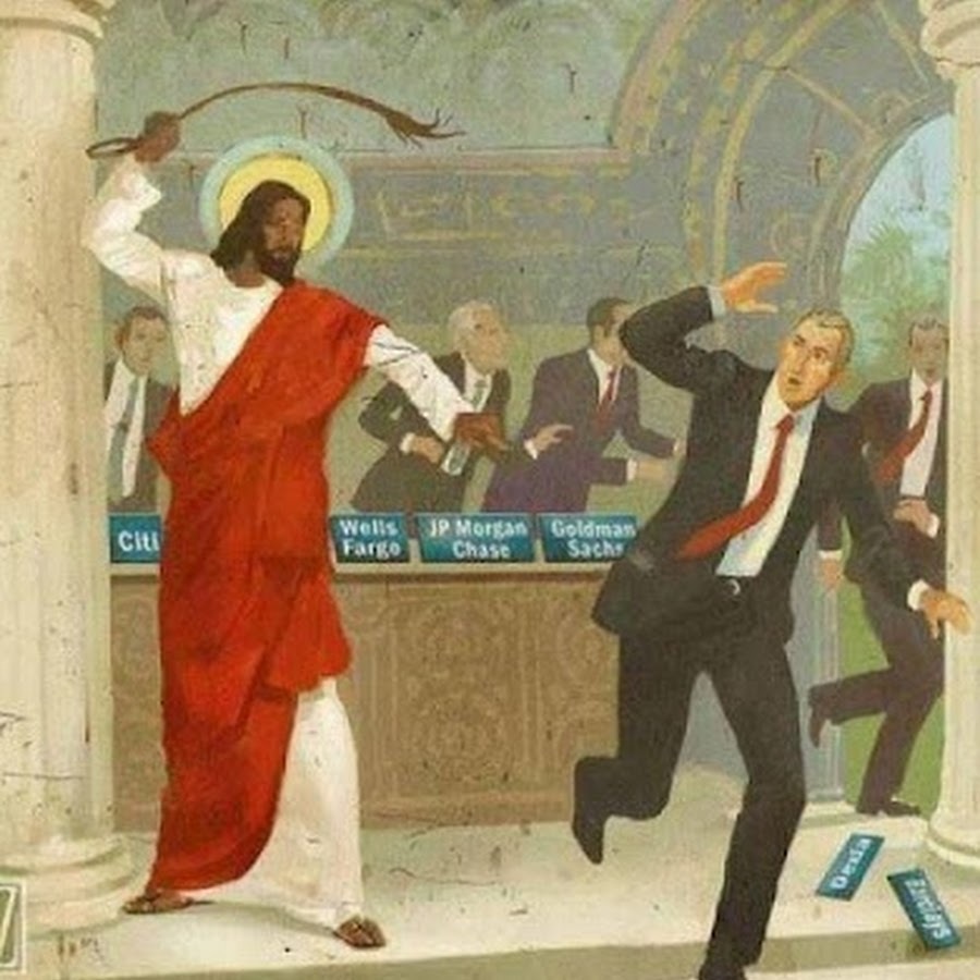 Jesus Christ casts out the money changers 