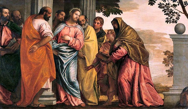 Le Christ rencontrant la femme et les fils de Zébédée (Veronese, 3e quart 16e siècle, Musée de Grenoble)