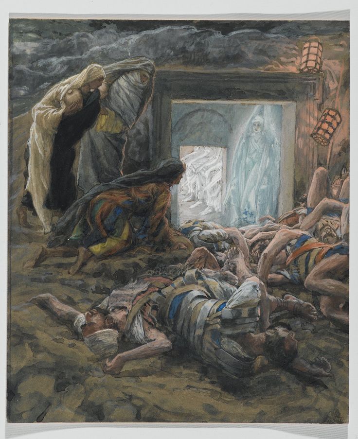 Madeleine et les saintes femmes au tombeau (James Tissot, 1886-1894, Brooklyn Museum)