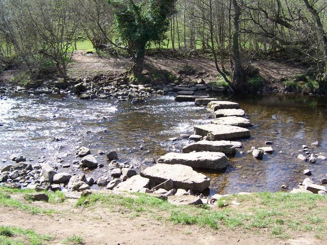 River with stepping stones 