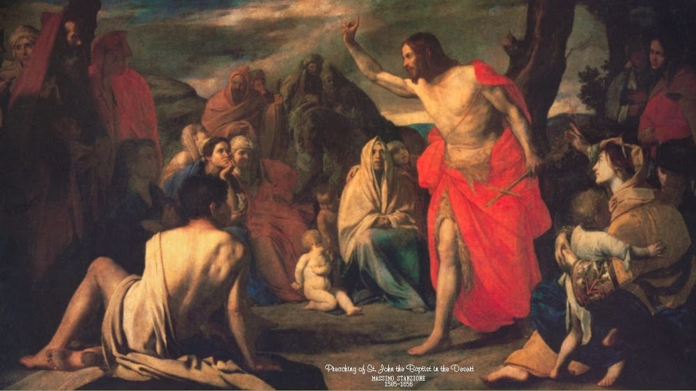 St. John the Baptist Preaching (Massimo Stanzione, 1635, Prado)