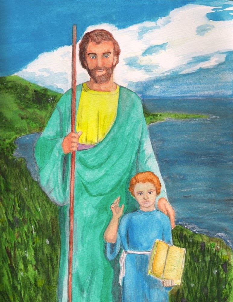 St. Joseph + Jesus (pinkvynilangel, © pinkvynilangel)