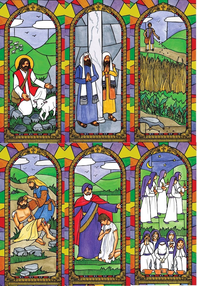 Stained Glass Parables of Jesus Cutouts (© catholicartworks.com)