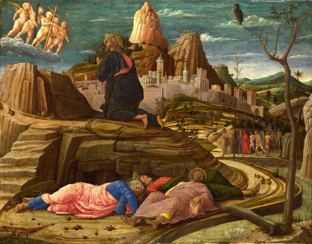 The Agony in the Garden (Andrea Mantegna, c. 1455 ,  National Gallery, London)