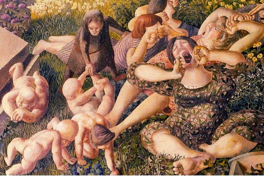 The resurrection: waking up (Stanley Spencer, 1945)